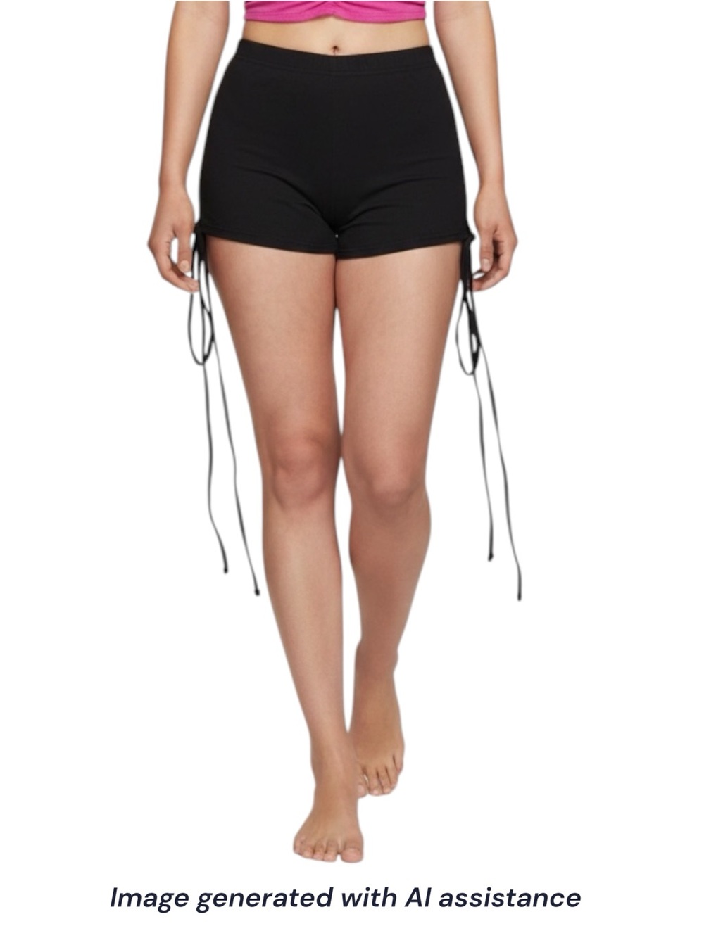 Nodress S black side tie shorts